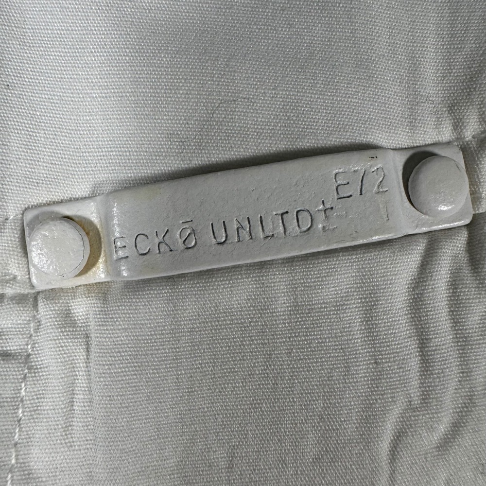 Ecko Unltd Button Up Shirt‎ Mens Large White Epaulettes Utility E72 Streetwear - Picture 4 of 13